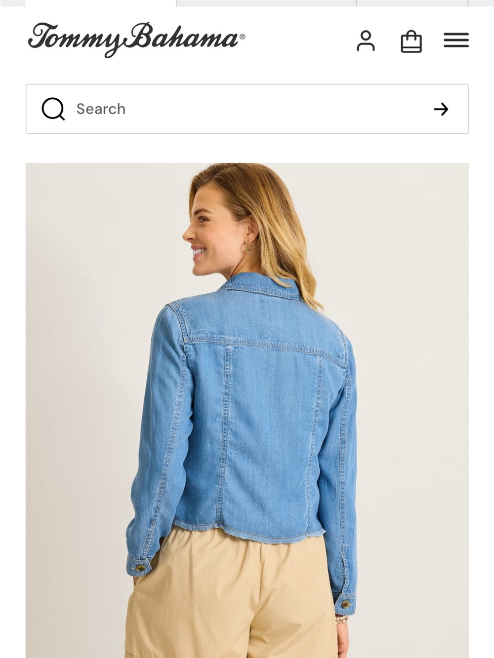 Tommy Bahama Light Blue Denim Jacket - Women's - Picture 9 of 10